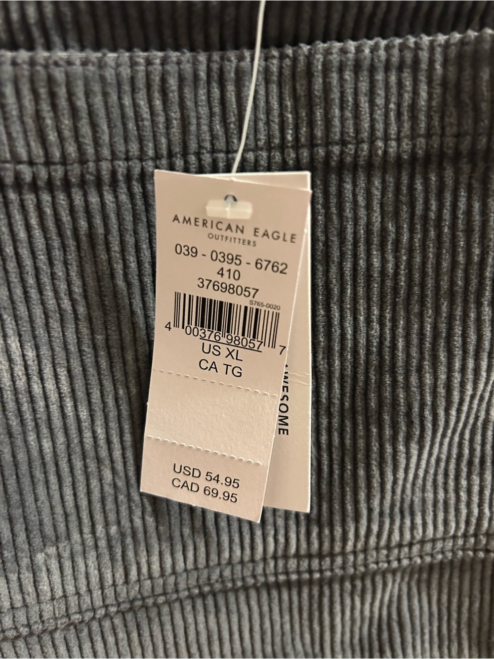 American Eagle Outfitters Gray Corduroy Overall Dress - Picture 6 of 7